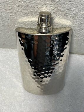 Hammered Vintage Hip Flask. Tin- Lined 10 OZ. Made in West Germany.